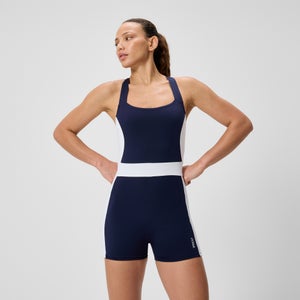 Combinaison courte Femme Jetstream Colourblock bleu marine/blanc