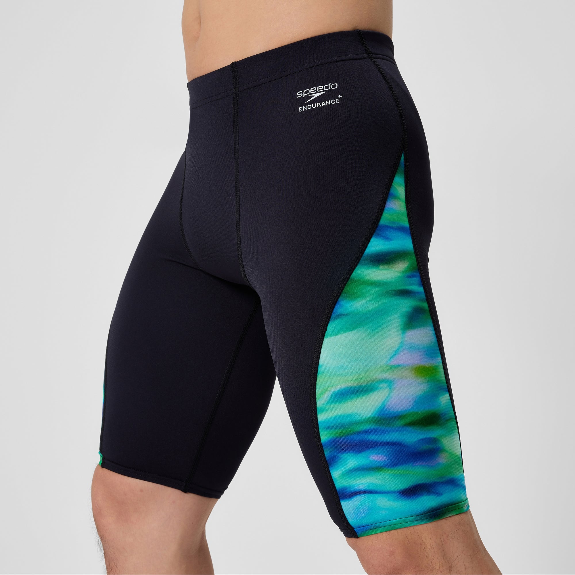 Men's Club Training Spliced Jammer Black/Green | Speedo USA