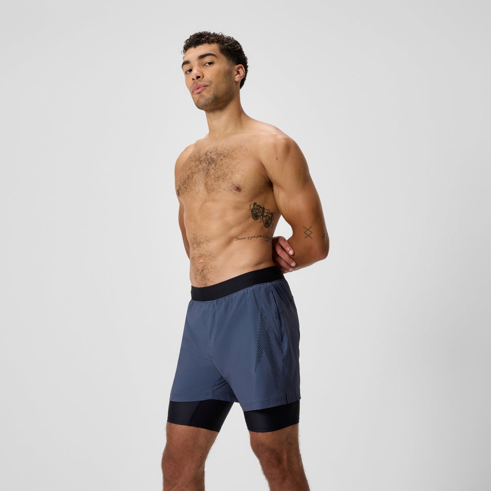 Men's 40.5cm Swim Shorts with Jammer Grey/Black