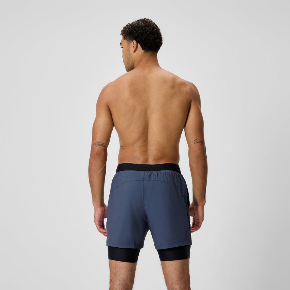 Men's 40.5cm Swim Shorts with Jammer Grey/Black