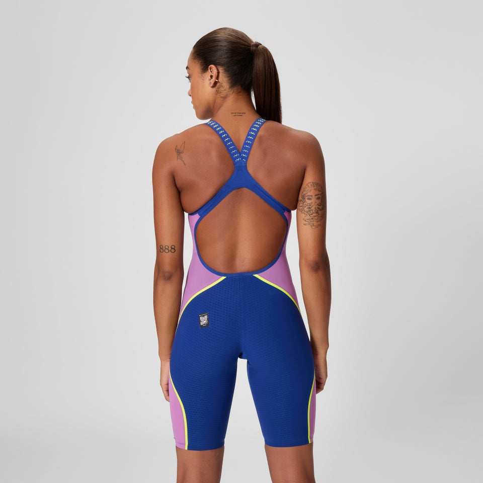 Women's Fastskin LZR Pure Intent 2.0 Openback Kneeskin Navy/Purple