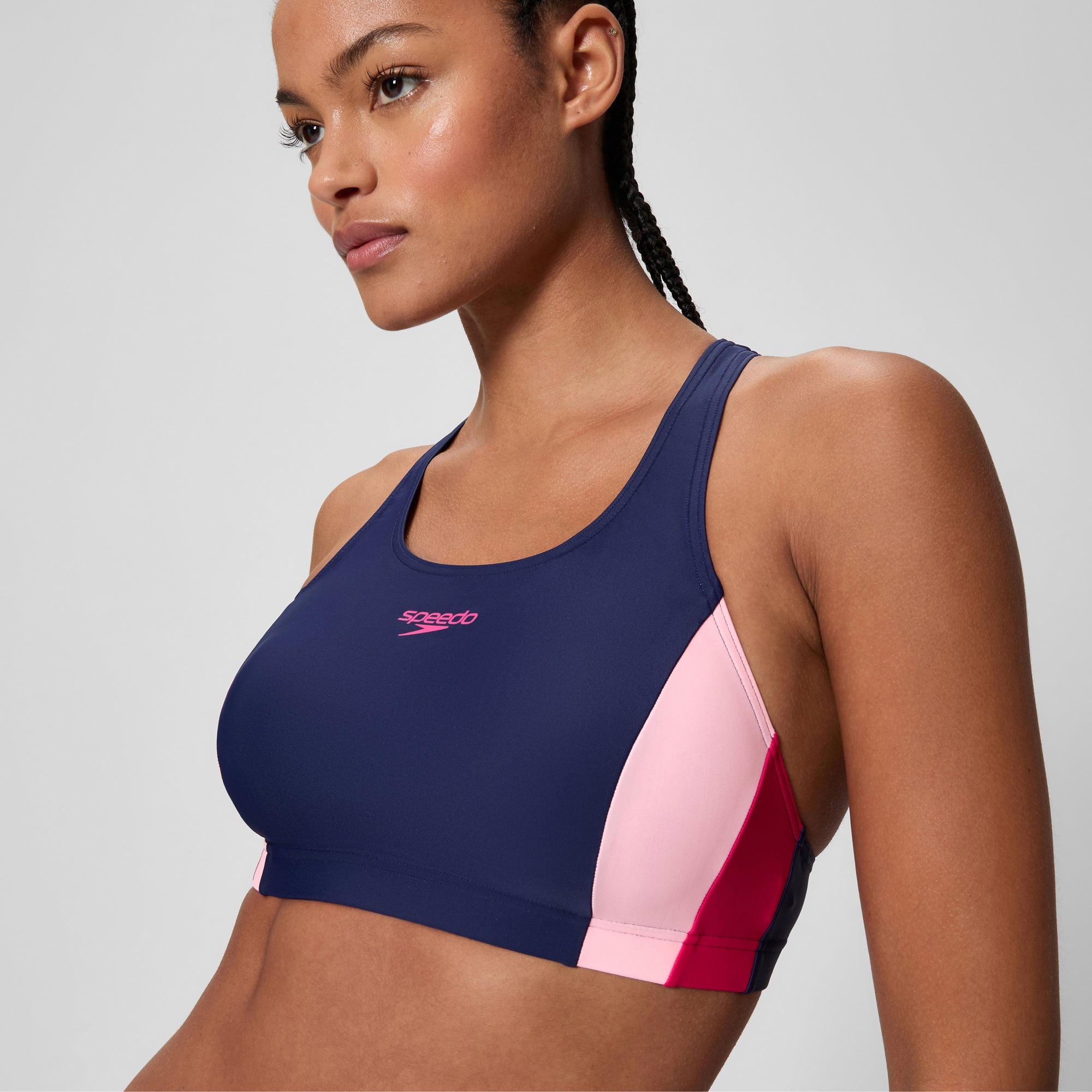 Women's Colorblock Splice 2.0 Two Piece Navy/Pink | Speedo USA
