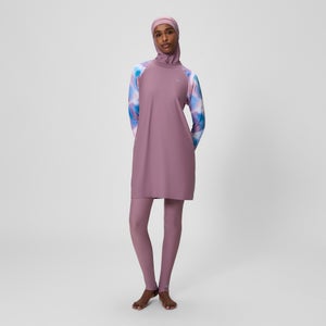 Maillot de bain 3 pièces Femme Modesty imprimé mauve