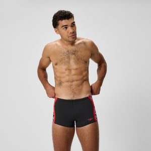 SPEEDO HYPERBOOM SPLICE AQUASHORT BLK/RED - 38