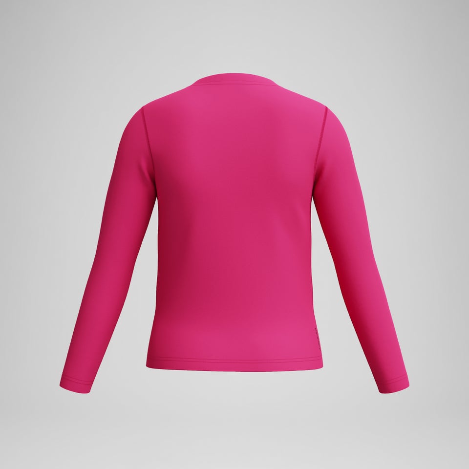 T-shirt rashguard Junior Classic Logo à manches longues rose