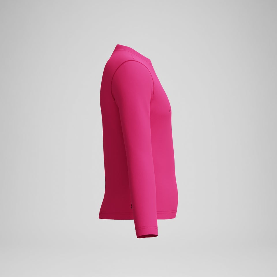 T-shirt rashguard Junior Classic Logo à manches longues rose