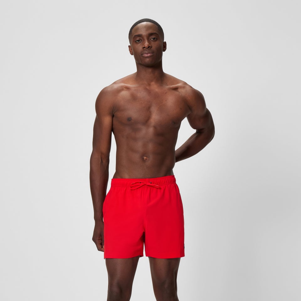 Herren Klassische Badeshorts 40 cm mit Logo Rot