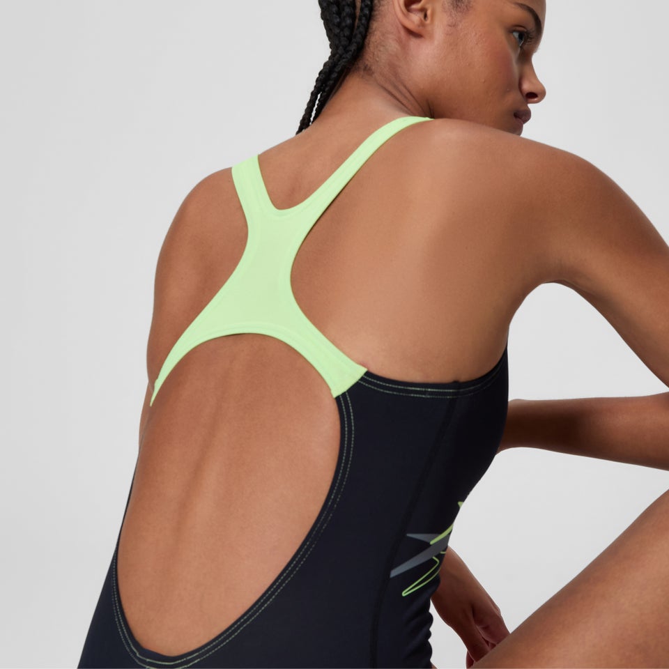 Women's Medley Logo Medalist One Piece Black/Green