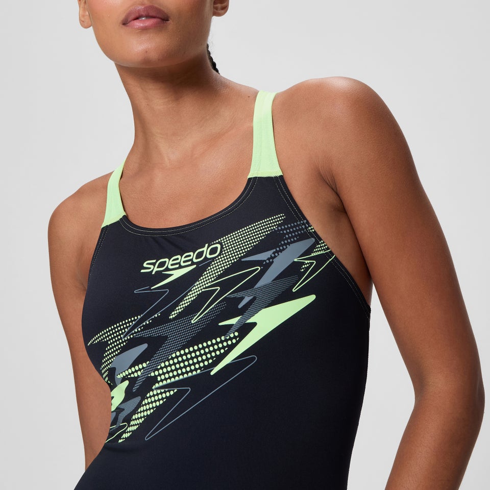 Women's Medley Logo Medalist One Piece Black/Green