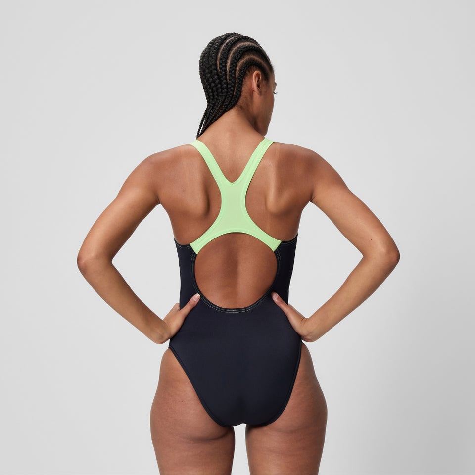 Women's Medley Logo Medalist One Piece Black/Green