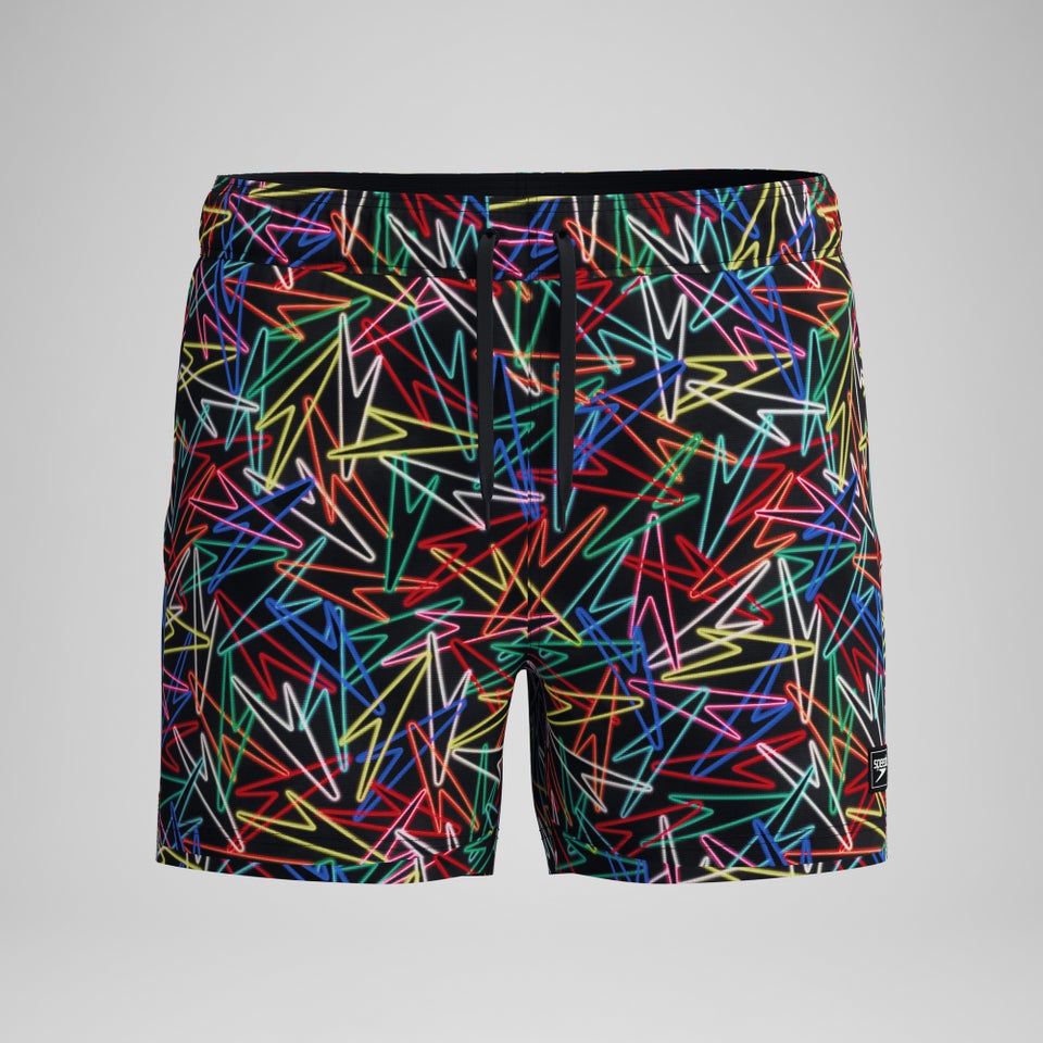 Men's Redondo Edge Printed 35cm Swim Shorts Black/Red