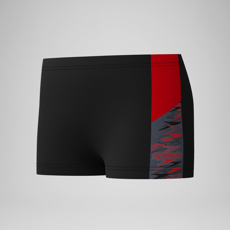 Jungen Dive Aquashorts Schwarz/Rot