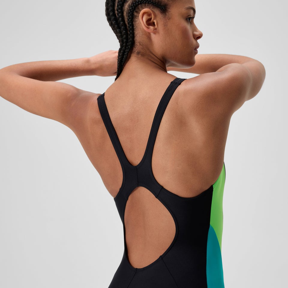 Women's Colourblock Splice 2.0 Swimsuit Black/Green