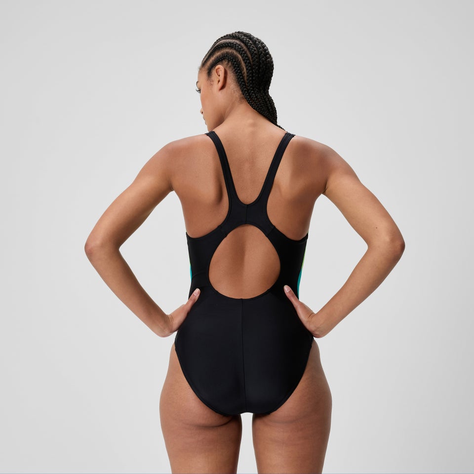 Women's Colourblock Splice 2.0 Swimsuit Black/Green