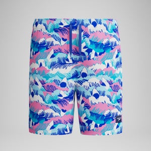 Boys Printed 15" Swim Shorts Blue