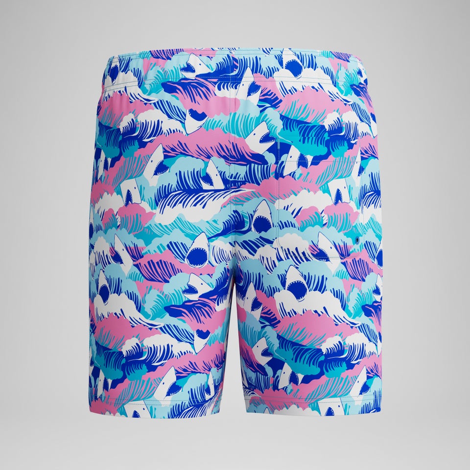 Boys Printed 15" Swim Shorts Blue