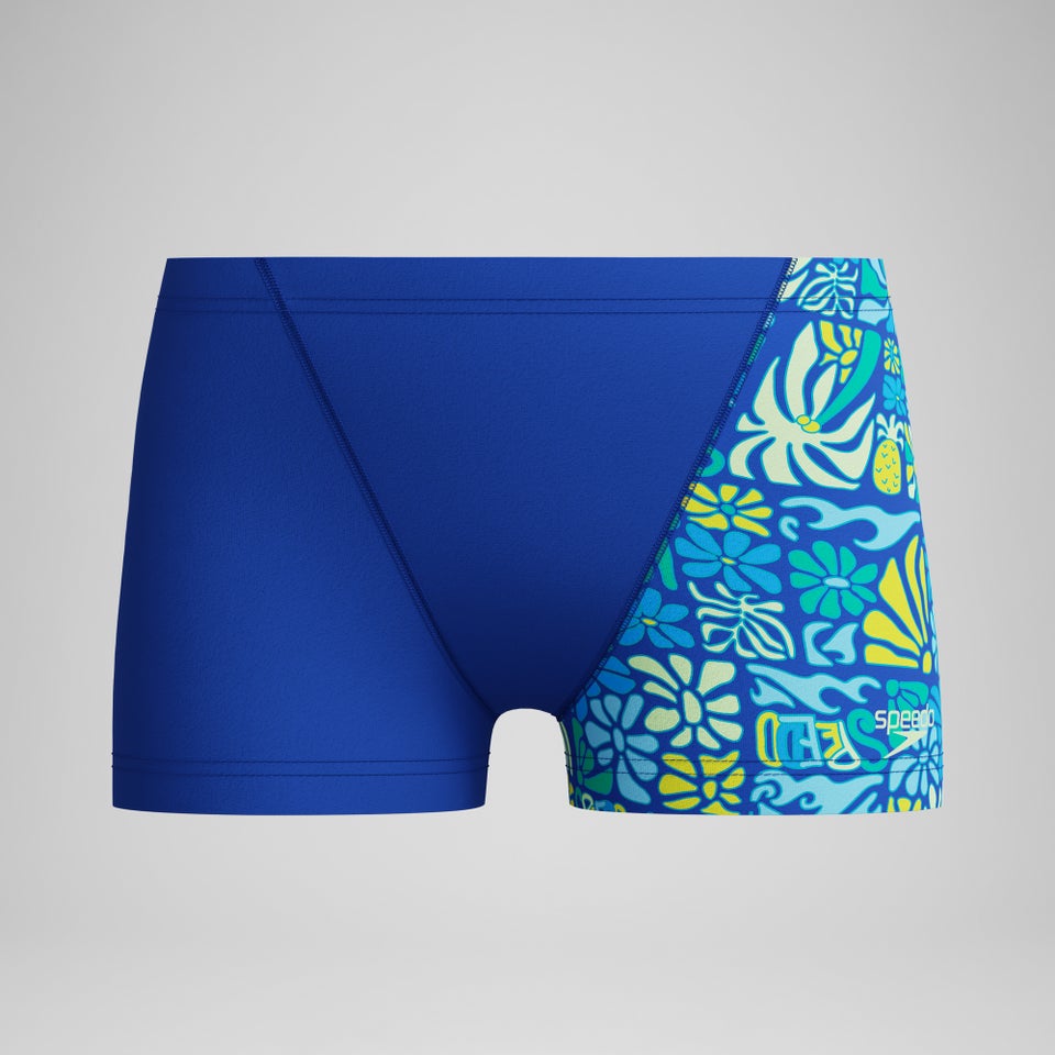 Boxer de bain Garçon imprimé bleu