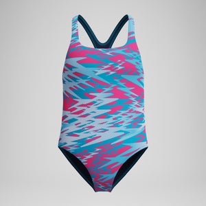 SPEEDO HYPERBOOM PRINT MEDALIST 1PC BLU/PNK - 16