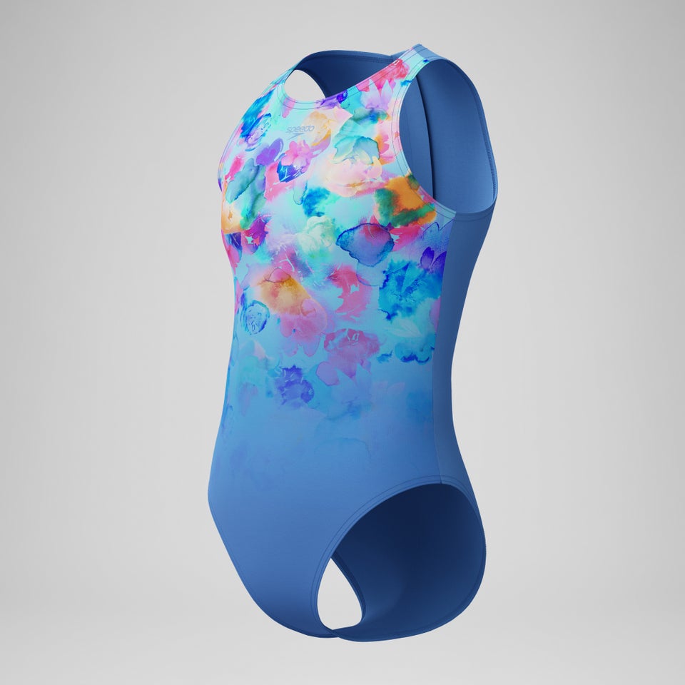 Girls Printed Hydrasuit Blue