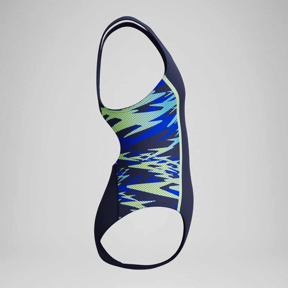 Girls Hyperboom Splice Muscleback Swimsuit Navy/Blue