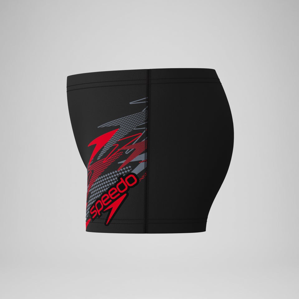 Jungen Medley Aquashorts mit Logo Schwarz/Rot