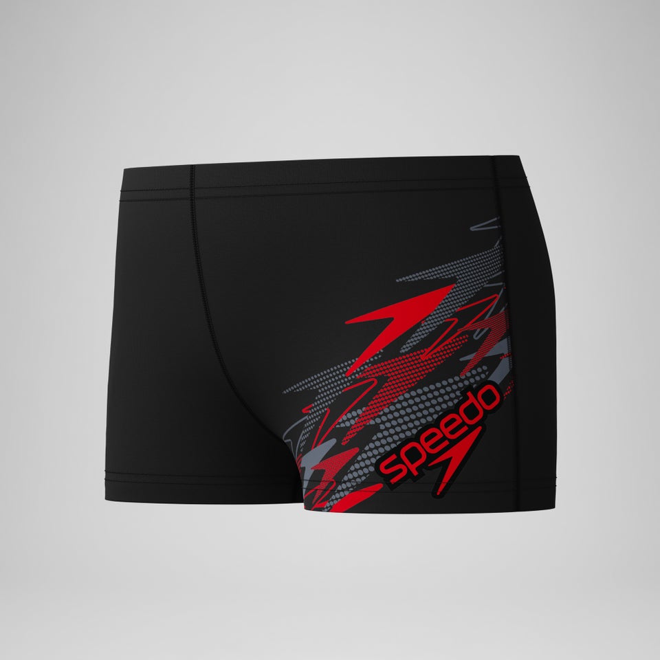 Jungen Medley Aquashorts mit Logo Schwarz/Rot