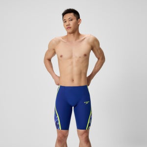 Herren Fastskin LZR Pure Intent 2.0 Schwimmhose mit hohem Bund Marineblau/Blau/Gelb