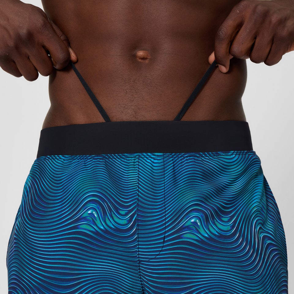 Men's Lookout Printed 40cm Swim Shorts Black/Navy