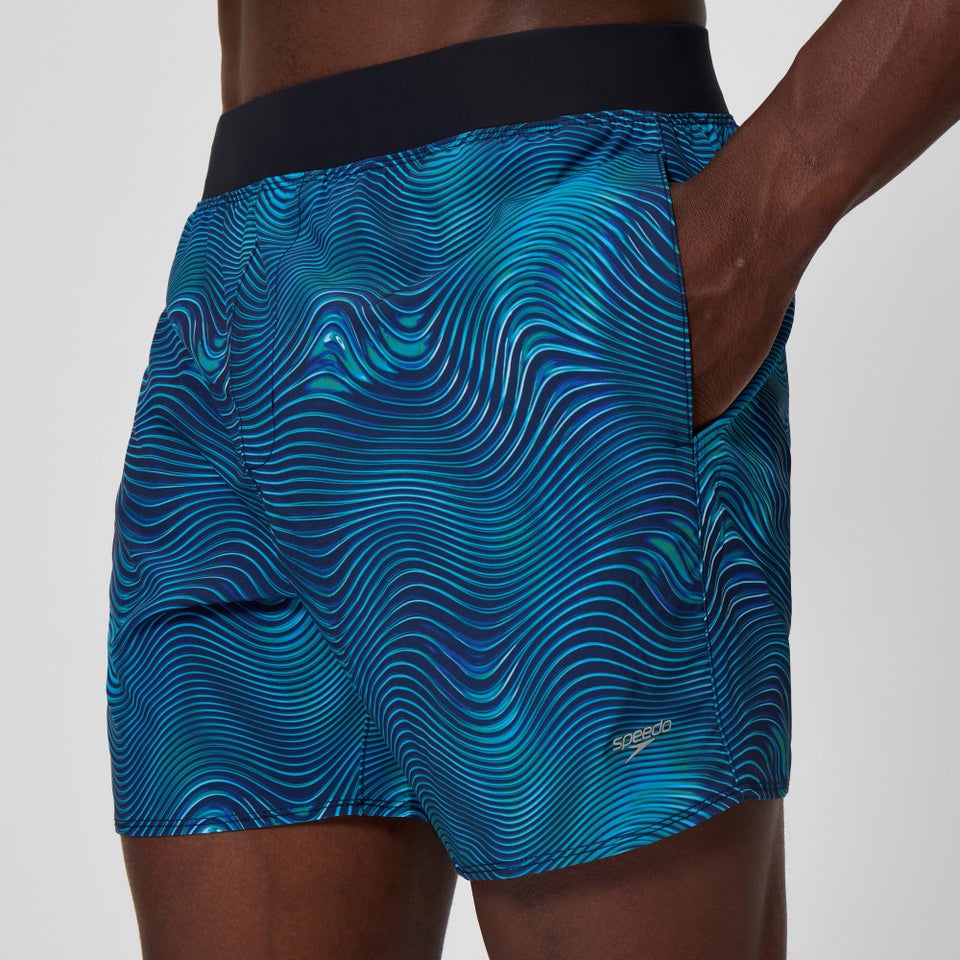 Men's Lookout Printed 40cm Swim Shorts Black/Navy