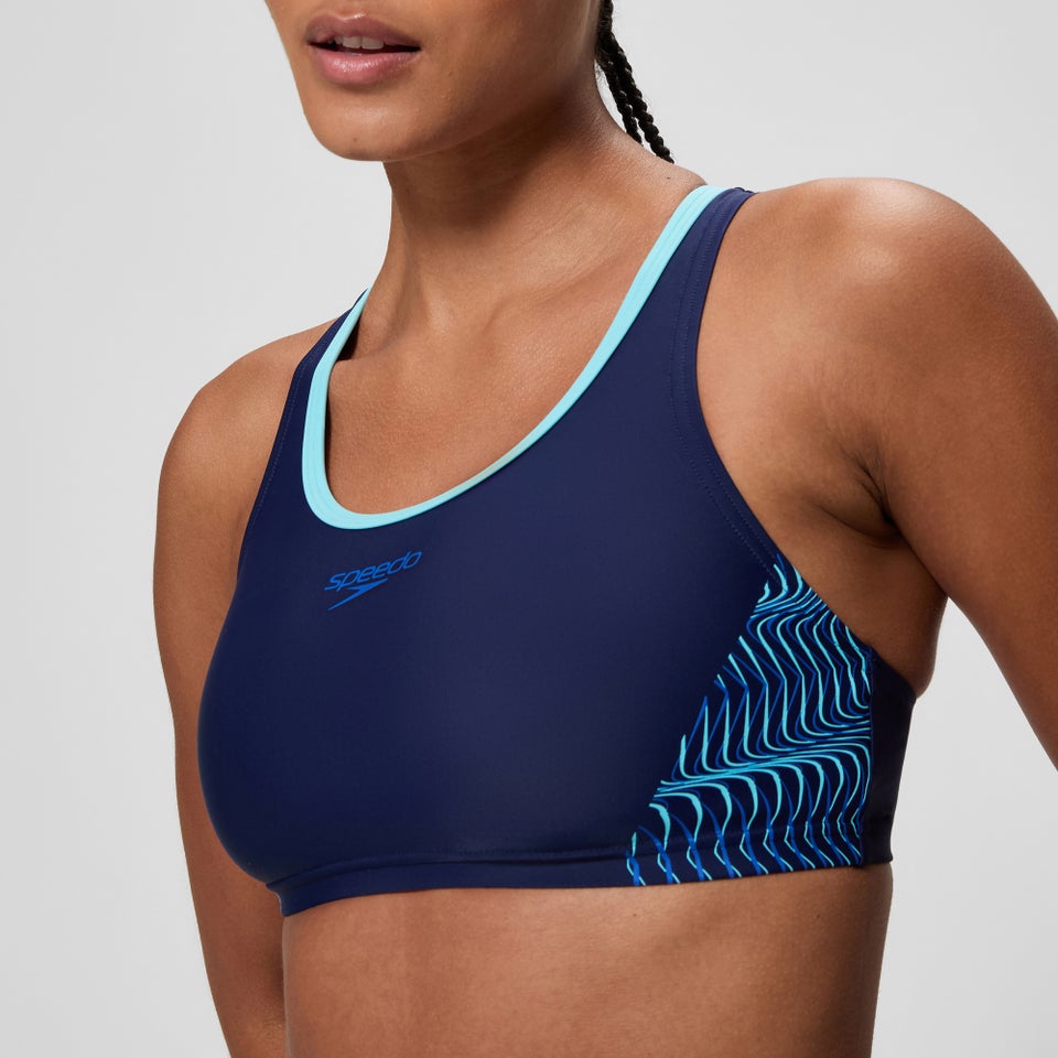 Ensemble bikini Femme Placement Racerback bleu marine/bleu