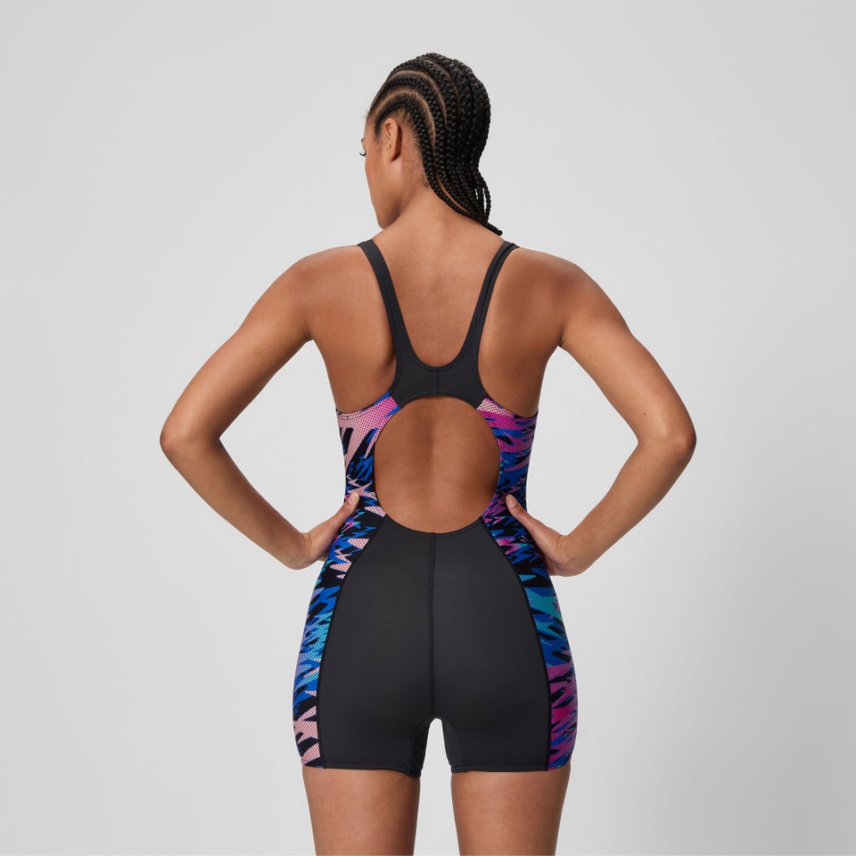 Women's Hyperboom Splice Muscleback Legsuit Black/Pink