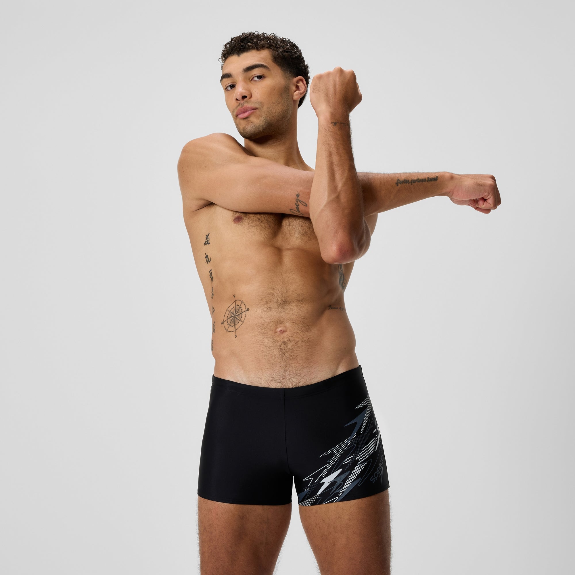 Men's Medley Logo Square Leg Gray/Black | Speedo USA