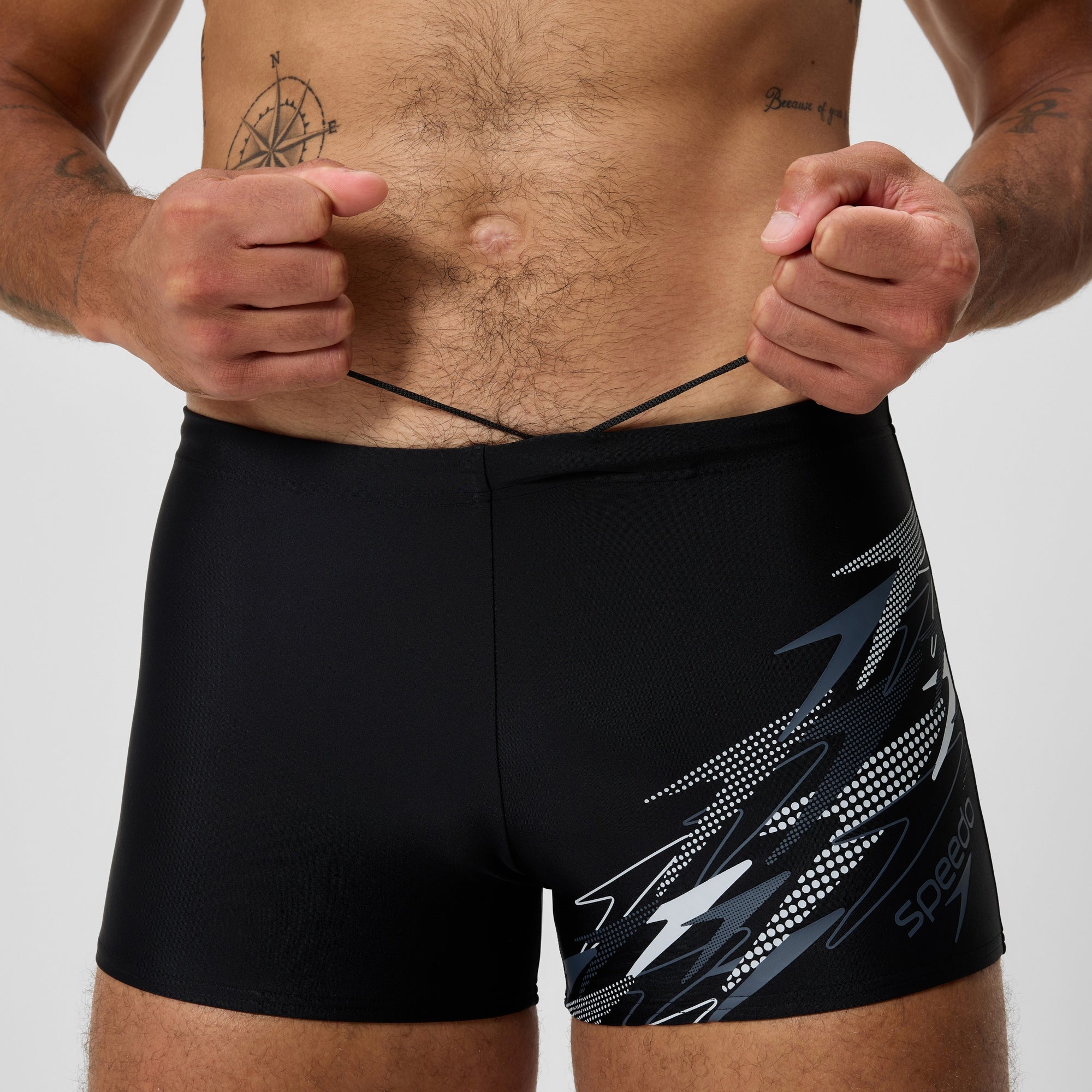 Men's Medley Logo Square Leg Gray/Black | Speedo USA