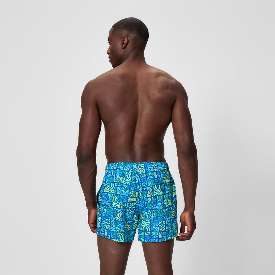 Men's Redondo Edge Printed 14" Swim Shorts Blue