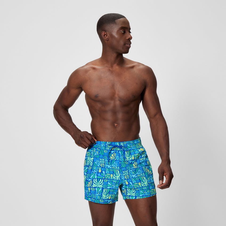 Men's Redondo Edge Printed 14" Swim Shorts Blue