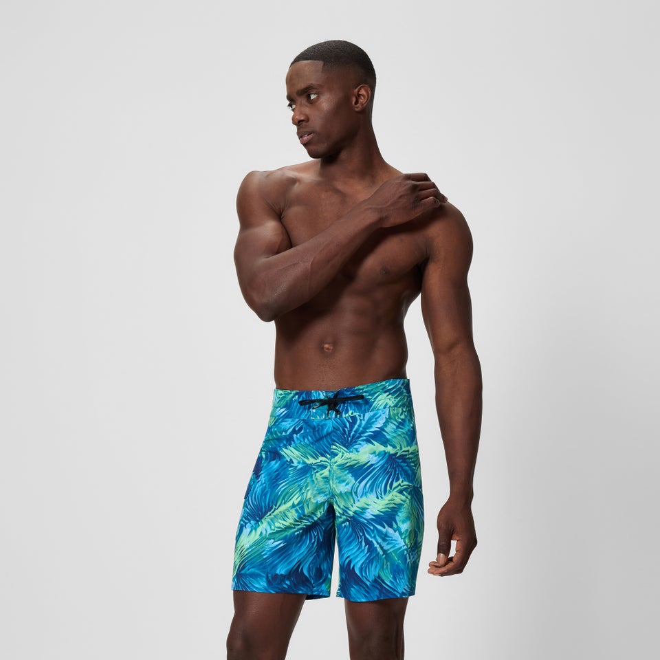 Men's Lookout Printed 45cm Boardshorts Navy/Teal