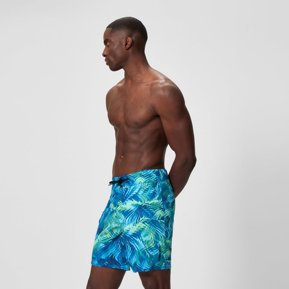 Men's Lookout Printed 45cm Boardshorts Navy/Teal