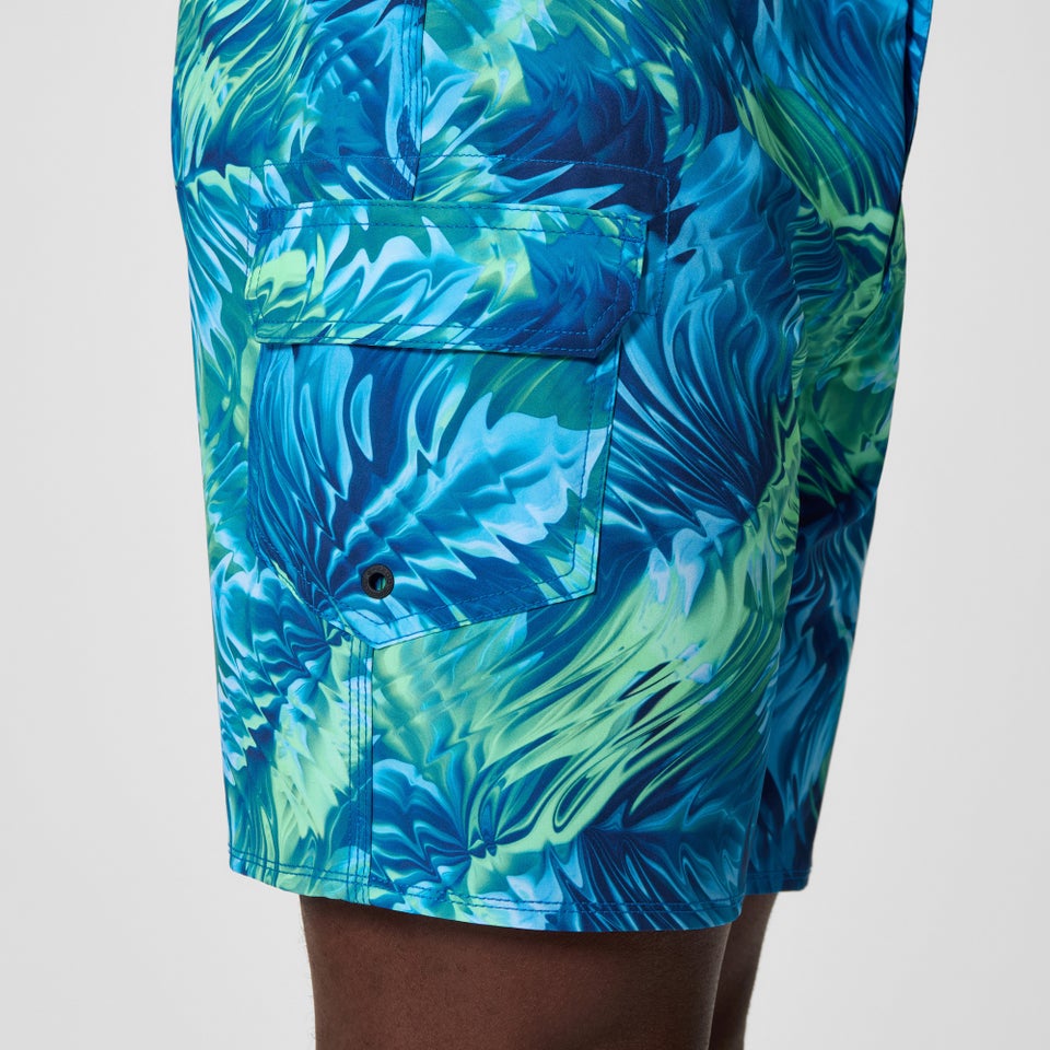 Men's Lookout Printed 45cm Boardshorts Navy/Teal