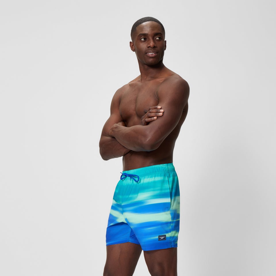 Men's Redondo Edge Printed 16" Swim Shorts Blue