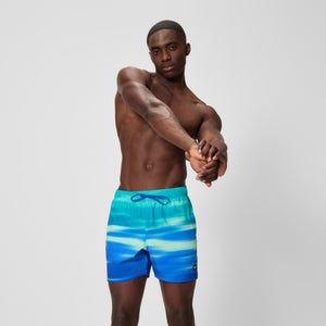 Men's Redondo Edge Printed 16" Swim Shorts Blue