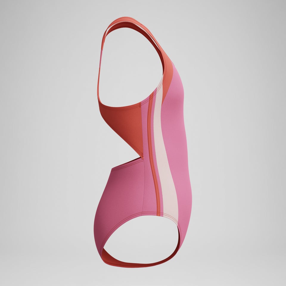 Mädchen Infinity Badeanzug mit Passe Pink