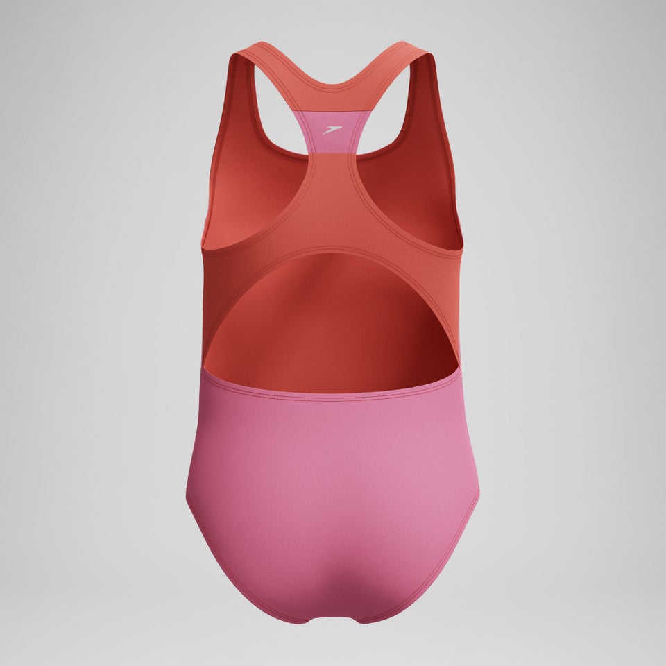 Mädchen Infinity Badeanzug mit Passe Pink