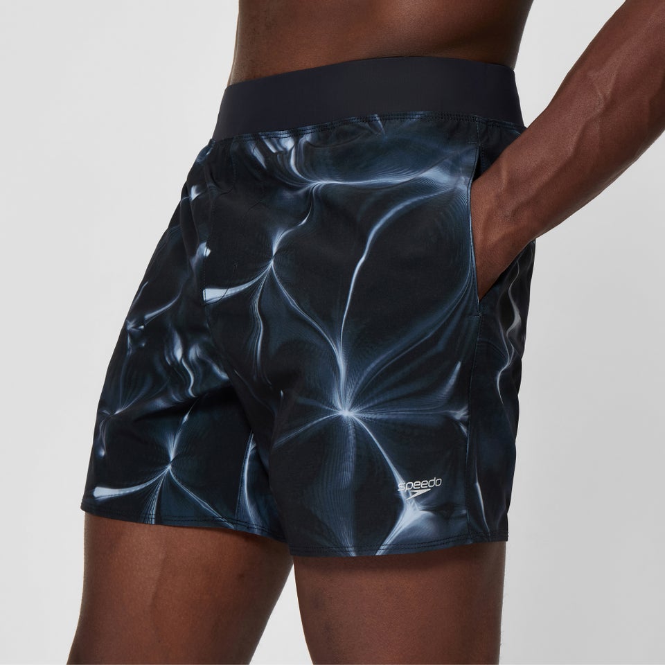Men's Lookout Printed 40cm Swim Shorts Black/Grey