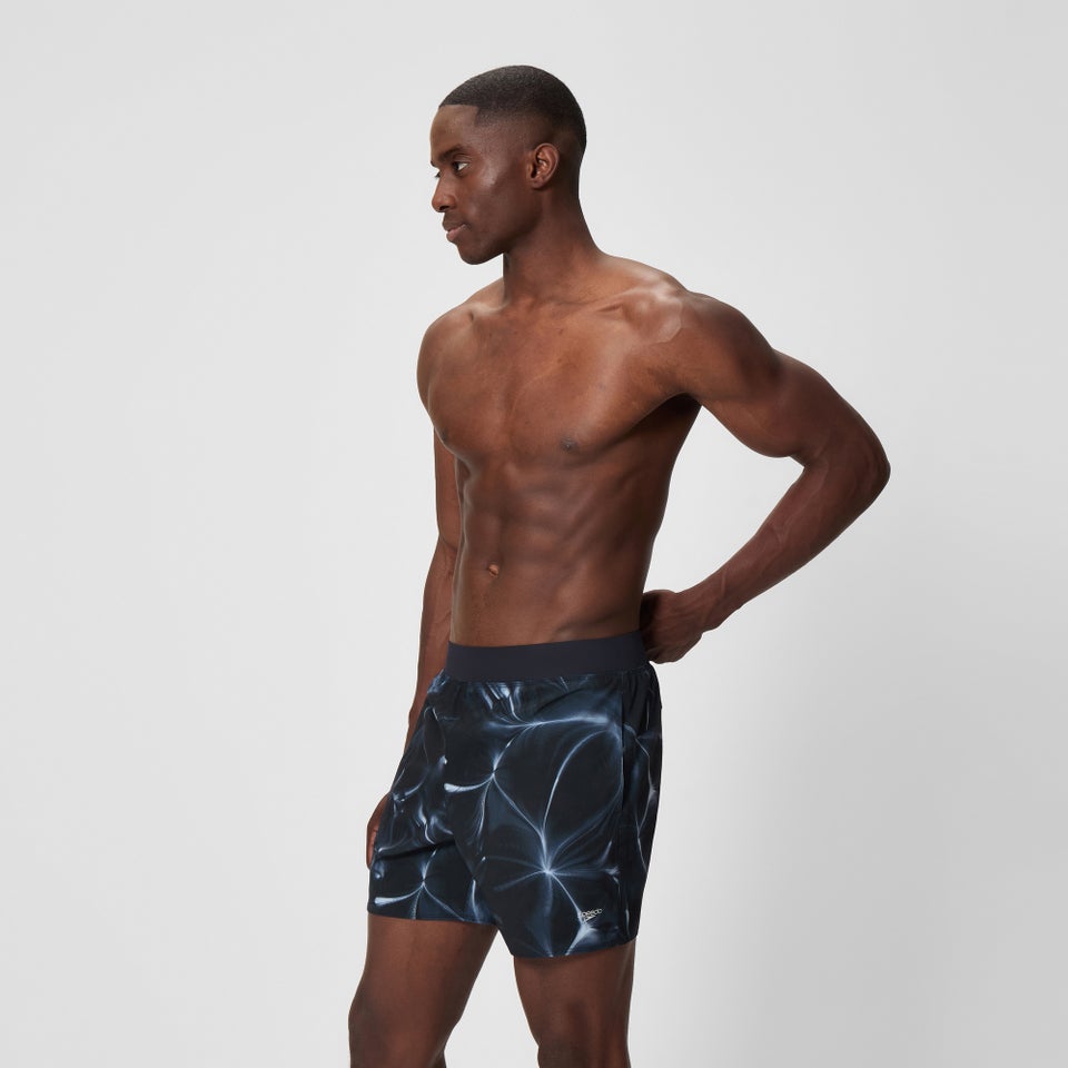 Men's Lookout Printed 40cm Swim Shorts Black/Grey
