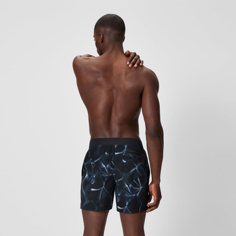 Men's Lookout Printed 40cm Swim Shorts Black/Grey