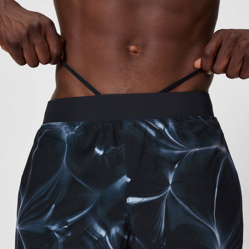 Men's Lookout Printed 40cm Swim Shorts Black/Grey