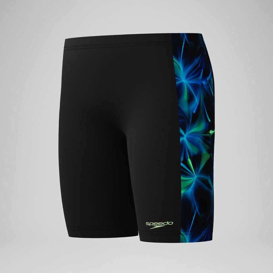 Boys Printed Jammer Black/Green