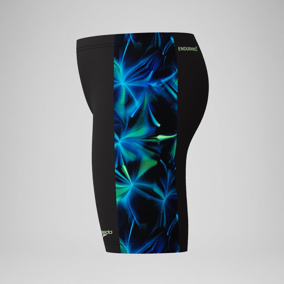 Boys Printed Jammer Black/Green