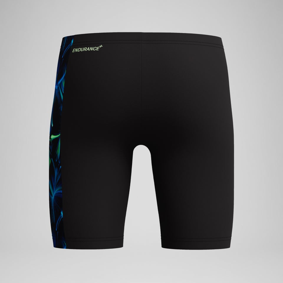 Boys Printed Jammer Black/Green