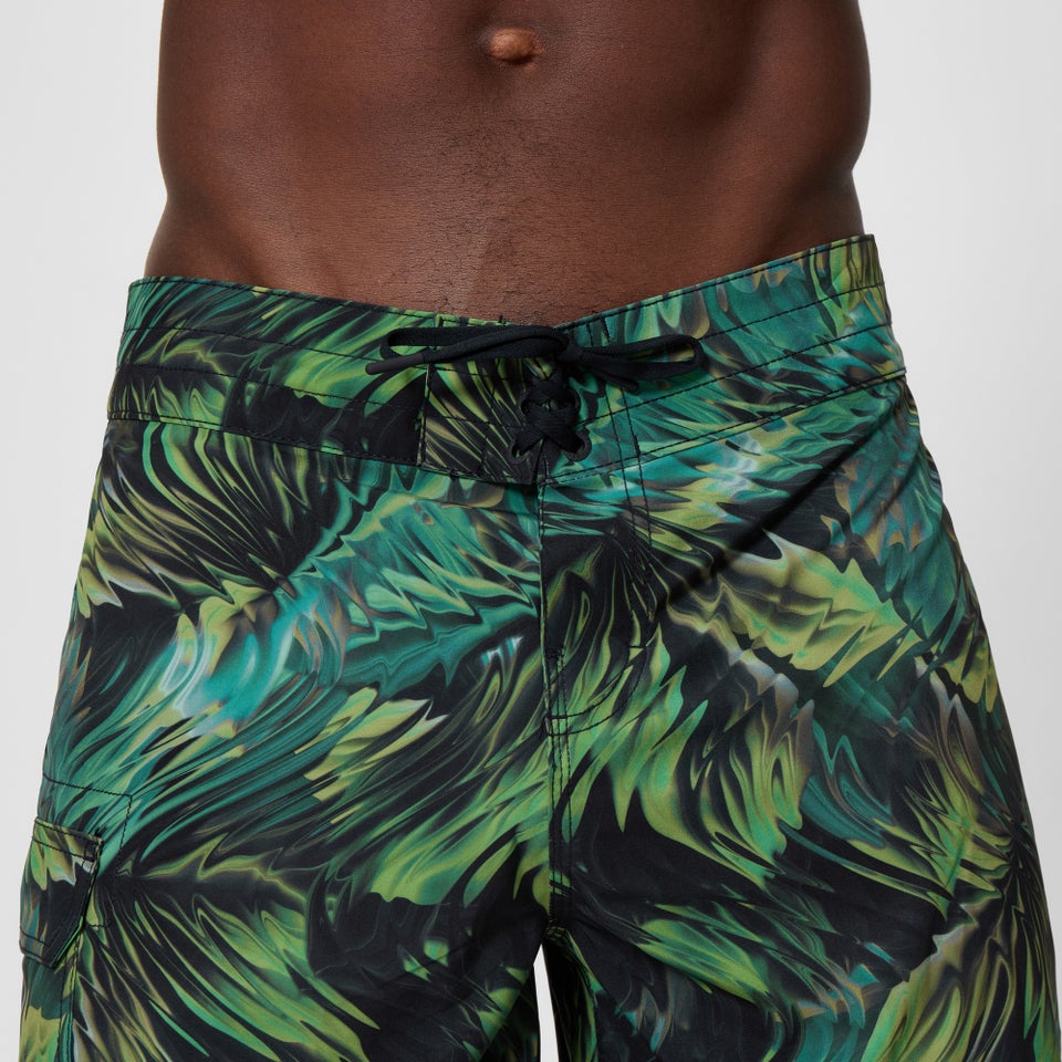 Men's Lookout Printed 45cm Boardshorts Olive/Black